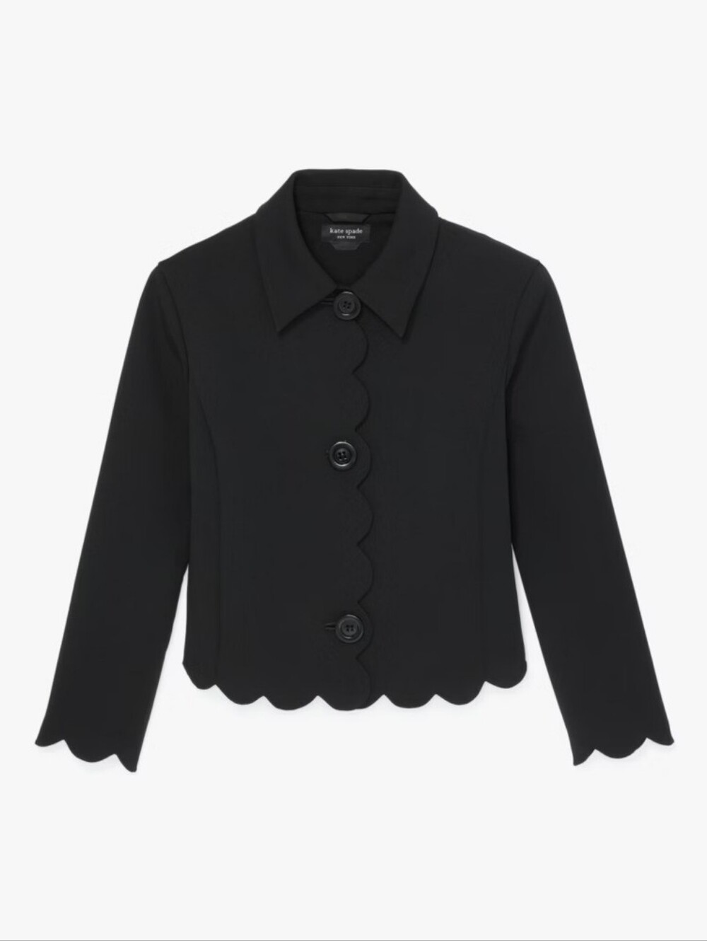 EUC Kate Spade Black Scallop Jacket XXL